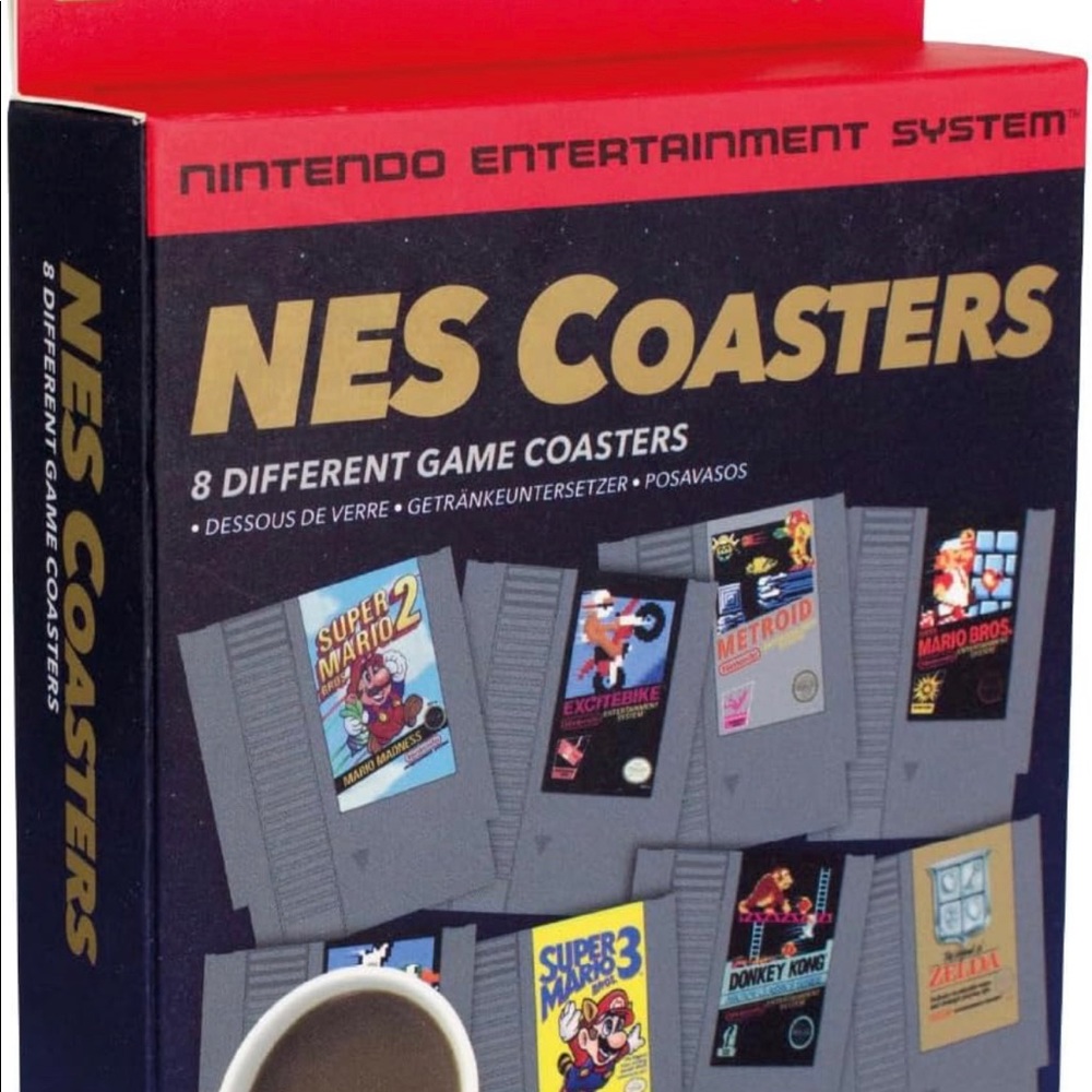 Nintendo Coasters, set of 8, Brand New in Box